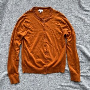 J. Crew Rust/Burnt Orange Cotton Cardigan